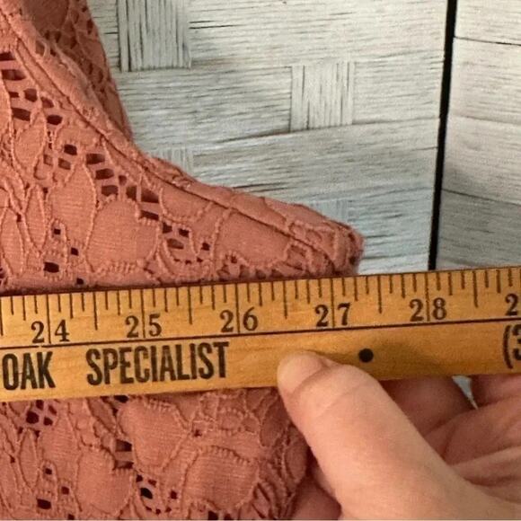 D & Co Womens jacket blush lace outside knit inside cottagecore zip up plus size - Picture 9 of 10